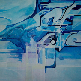 Luise Andersen: 'BLUE IV CHOICE OF VIEW  In Progress MTWFV', 2008 Acrylic Painting, Other. Artist Description:  WILL BE OPEN FOR COLLECTION AFTER COMPLETION. ...