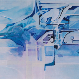 Luise Andersen: 'BLUE VIEW CHOICE  OF VIEW  APRSVTN ntrl light', 2008 Acrylic Painting, Other. 