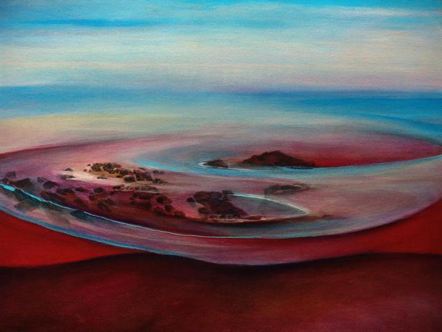 Artist Luise Andersen. 'Desert Sherbet' Artwork Image, Created in 2004, Original Fiber. #art #artist