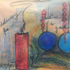 Luise Andersen Artwork Envelope for Christmas Card 2014 , 2014 Crayon Drawing, Fantasy