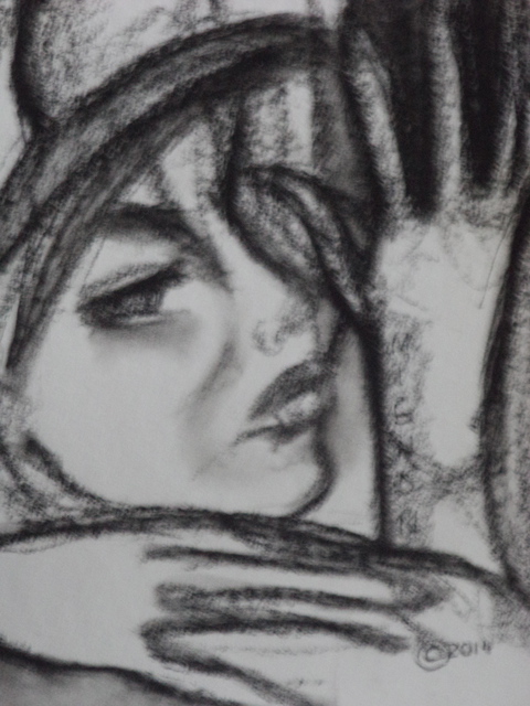 Luise Andersen  'Feel In Core II  BLACK ON WHITE June 11 2014', created in 2014, Original Fiber.