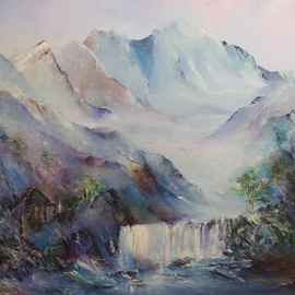 Luise Andersen: 'Find Free Flight In Nature Update', 2013 Oil Painting, Atmosphere. Artist Description:    Dec. 17, 2013- - Find Free Flight . . Euphoria . . Tranquility. .  symphony of feel. . close to Mountains. . Trees. . Rock Formations. . Waterprevious uploaded Oil paintings need to dry more. . to continue my work. . and today, this Oil Painting I continued walking bystarted several years ago. . and never finished. . is time ...