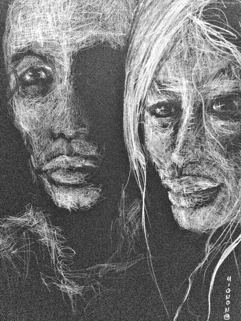 Artist Luise Andersen. 'Friends  On ONE II' Artwork Image, Created in 2014, Original Fiber. #art #artist