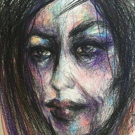 Luise Andersen Artwork JanUARY THREE 2015 Drawing In Progress I , 2015 Pastel Drawing, Abstract