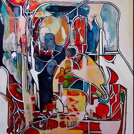 Luise Andersen: 'MELANCHOLIE ', 2006 Acrylic Painting, Other. Artist Description:  Description Under Completed Collective Mignon Series   ...