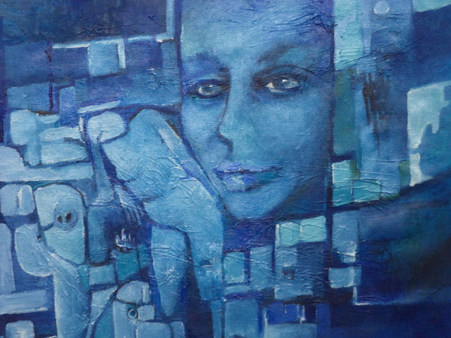 Artist Luise Andersen. 'NEW IN BLUE IV Update May 6 2014' Artwork Image, Created in 2014, Original Fiber. #art #artist