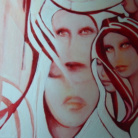 Luise Andersen: 'ORANGE   Do You Remember Me Detail Update', 2008 Acrylic Painting, Surrealism. 