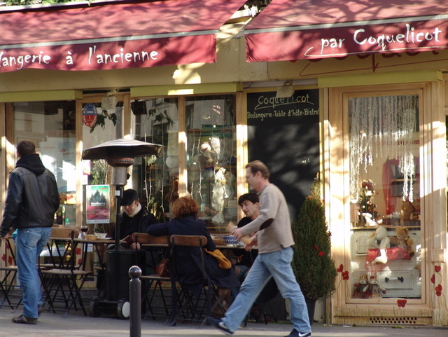 Artist Luise Andersen. 'Paris Series Sidewalk Caffee View  ' Artwork Image, Created in 2007, Original Fiber. #art #artist
