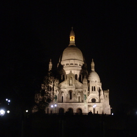 Paris Series  Sacre Coeur Like Beacon At Night