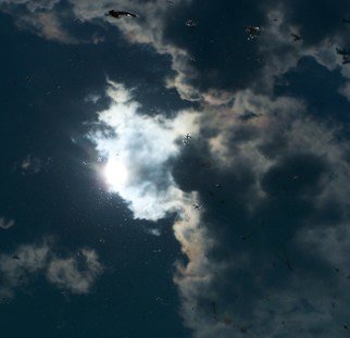 Luise Andersen: 'Reflections SKY MIRRORED IN THE POOL VII', 2011 Color Photograph, Sky.  . . . moody. . . mysterious. . . spiritual. . . follow the light and deep dark. .intrigues me, the mood - and discoveries. . figures. . places. . faces. . ...