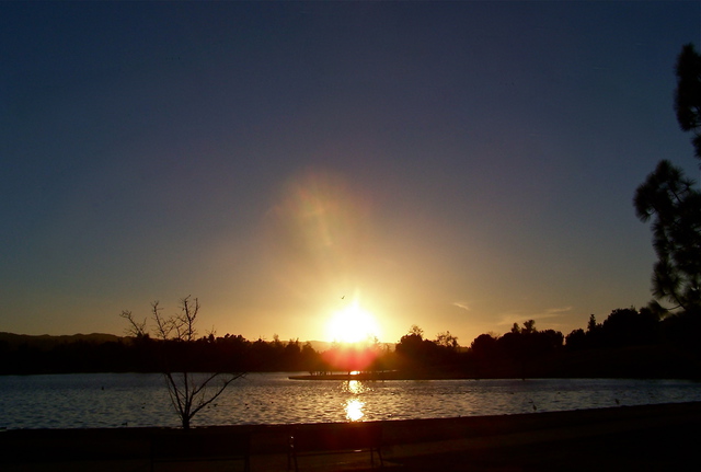 Luise Andersen  'SETTING SUN AT BALBOA LAKE I End Of December TwoOTwelve ', created in 2012, Original Fiber.