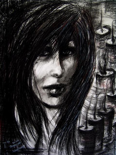 Artist Luise Andersen. 'SEVENTH WICK BURNING' Artwork Image, Created in 2005, Original Fiber. #art #artist