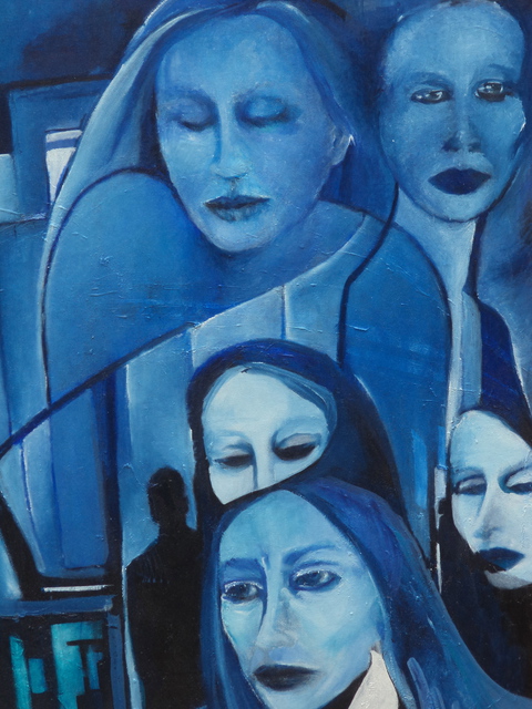 Artist Luise Andersen. 'Continuance In BLUE  APRIL 12 2014' Artwork Image, Created in 2014, Original Fiber. #art #artist