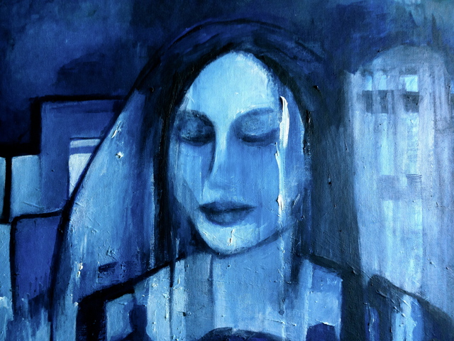 Artist Luise Andersen. 'Continuance In The BLUE II' Artwork Image, Created in 2014, Original Fiber. #art #artist