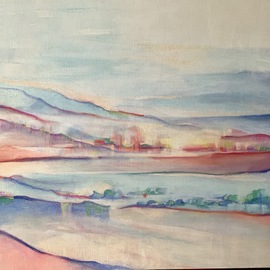 Luise Andersen: 'continue 5 august 4', 2019 Pastel, Fantasy. Artist Description: Sunday, August 4,2019- worked onhues yesterday . . layers of. . during creative flow, changes happen. . think, want to touch the sky now . . come to think of , have seen places as this in skies. . other amazing atmospheres. . spirit recalls . . to assure correct side depth i have to re measure depth ...