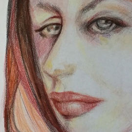 Luise Andersen Artwork detail I start with lines JULY 10 2015, 2015 Pencil Drawing, People