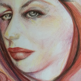 Luise Andersen Artwork detail I start with lines JULY 11 2015, 2015 Pencil Drawing, People