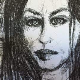 Luise Andersen Artwork express in black on white detail II  JUNE 8 2015, 2015 Charcoal Drawing, Other