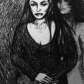 Luise Andersen: 'expression ii', 2017 Charcoal Drawing, Abstract. Artist Description: February 13,2017- intense days in life. . circumstances do not allow that I paint. . so I draw. . . best way for me, to regain energies,  work through life challenges...