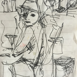 Luise Andersen Artwork miniature quick sketch I, 2015 Marker Drawing, People