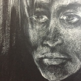 Luise Andersen: 'p a g e 5 done', 2018 Charcoal Drawing, Other. Artist Description: afternoon, Monday , March 12,2018- . . expressionis completed. i turn to page 6 now. ...