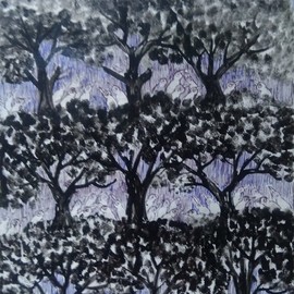 Lash Art Studio: 'rain forest', 2020 Ink Painting, Expressionism. Artist Description: rain forest. seriesOriginal painting Lanjar jiwo...