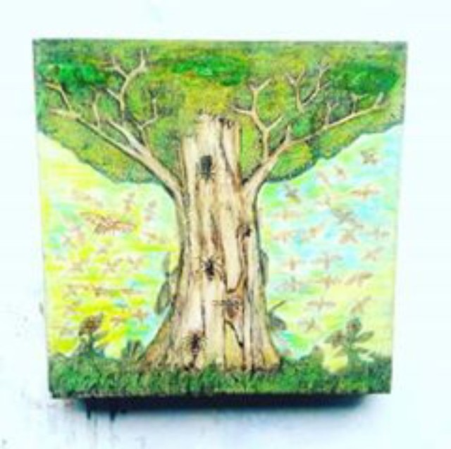 Artist Lash Art Studio. 'Rain Forest' Artwork Image, Created in 2020, Original Sculpture Wood. #art #artist