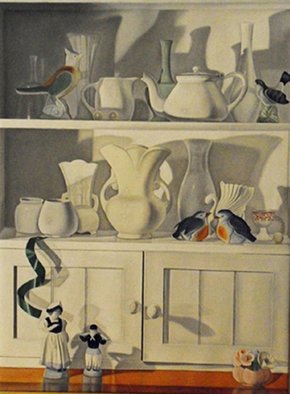 Artist: Laura Shechter - Title: Still Life with 4 Birds - Medium: Oil Painting - Year: 2008