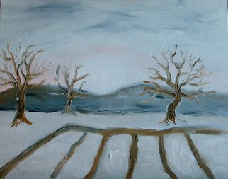Artist: Laura Morena - Title: Winterscape I - Medium: Oil Painting - Year: 2014