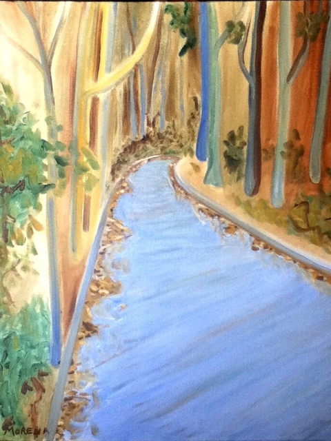 Laura Morena  'Woodland Boardwalk', created in 2012, Original Painting Oil.