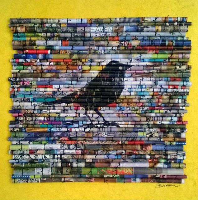 Laurie Brown  'Black Bird', created in 2014, Original Paper.