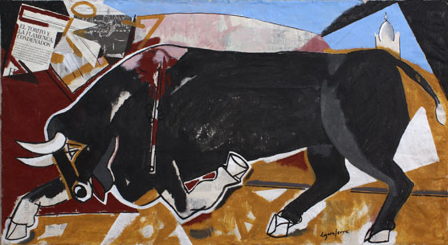 Jose Luis Lazaro Ferre  'Bulls In Barcelona', created in 2006, Original Drawing Pencil.