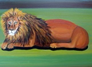 Artist: Rita Levinsohn - Title: lion fading - Medium: Acrylic Painting - Year: 2015