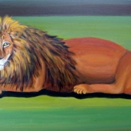 Rita Levinsohn: 'lion fading', 2015 Acrylic Painting, Animals. Artist Description: Lions are endangered...