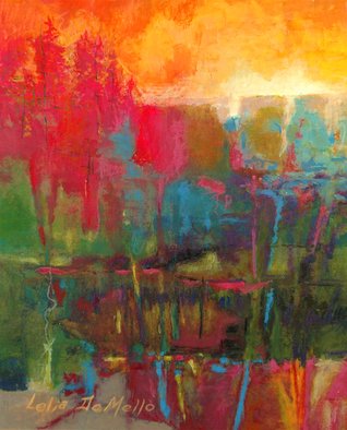 Lelia Demello: 'abstract landscape', 2019 Mixed Media, Abstract Landscape. Mixed media on 90Lb. acid free paper. Watercolor, acylic, and pencil. ...