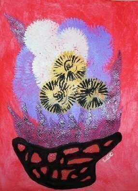 Artist: Leo Evans - Title: FLORAL PICASSO - Medium: Acrylic Painting - Year: 2010
