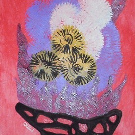 Leo Evans: 'FLORAL PICASSO 2', 2010 Acrylic Painting, Floral. Artist Description:                                       FLORAL PICASSO 2 ~ All rights reserved ~ Leo Evans ~ 2010                                                ...