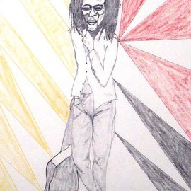 Leo Evans: 'MR BOB MARLEY 3', 2006 Other Drawing, Famous People. Artist Description:  A warrior, a philosopher, a poet, a great musician, and a Legend, I didn't know Mr. Marley personally. . . but I wish I had, don't know his personal and family life. . . but he is well respected by hisSons and Daughters. . . and his fellow country men. . . I' ...