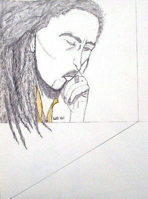 Leo Evans: 'MR BOB MARLEY 4', 2006 Other Drawing, Famous People.  A warrior, a philosopher, a poet, a great musician, and a Legend, I didn't know Mr. Marley personally. . . but I wish I had, don't know his personal and family life. . . but he is well respected by hisSons and Daughters. . . and his fellow country men. . . I' ve listened...