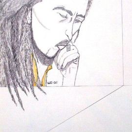 Leo Evans: 'MR BOB MARLEY 4', 2006 Other Drawing, Famous People. Artist Description:  A warrior, a philosopher, a poet, a great musician, and a Legend, I didn't know Mr. Marley personally. . . but I wish I had, don't know his personal and family life. . . but he is well respected by hisSons and Daughters. . . and his fellow country men. . . I' ...