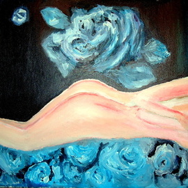 Edward  Lighthouse: 'midnight blue', 2013 Oil Painting, Abstract Figurative. Artist Description: 