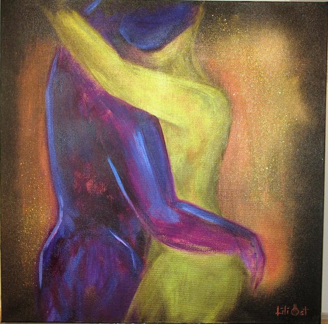 Artist Lili Oest. 'Can You Feel My Touch' Artwork Image, Created in 2013, Original Painting Acrylic. #art #artist