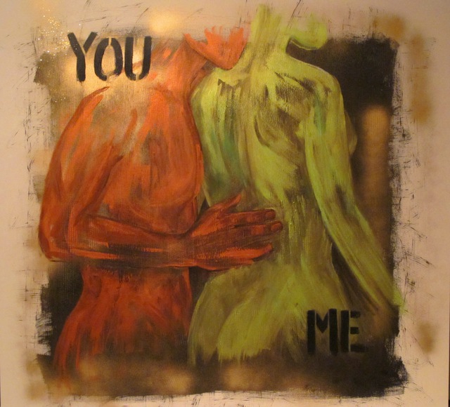 Artist Lili Oest. 'You, Me' Artwork Image, Created in 2011, Original Painting Acrylic. #art #artist