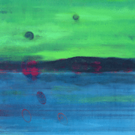 Bluegreen Landscape Number 2     SOLD to Bob Crewe By Lillian Abel