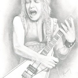 James Dailey: 'Randy Rhodes', 2010 Pencil Drawing, Music. Artist Description:  rock, guitar, 80's music. music, ozzy, randy rhodes    ...