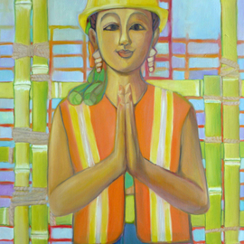 Lisa Reinke: 'Under Construction', 2010 Oil Painting, Figurative. 
