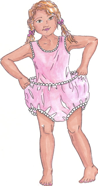 Artist Lisa Parmeter. 'Big Girl Panties' Artwork Image, Created in 2014, Original Watercolor. #art #artist