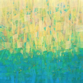 Robert Pelles: 'summertime diptych', 2020 Acrylic Painting, Abstract. Based on my inner intuition, inspiration. ...