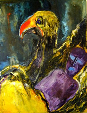 Ljuba Adanja: 'Bird', 2000 Oil Painting, Undecided. 