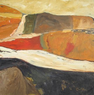 Laurie Macmillan: 'Melt Off', 2015 Acrylic Painting, Abstract Landscape.  Laurie MacMillan, abstract landscape, mountains, warm colors, red ...